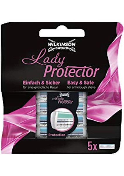 Wilkinson Sword Lady Protector Kadınlar Için Tıraş Bıçağı, 5 Adet
