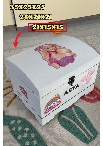 Kişiye Özel Bebek ve Aile Hatıra Sandığı/el Yapımı 10MM Mdf – 3 Beden, 3 Renk, 6 Motif Seçenekli indirimleri