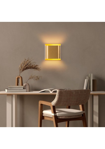 Bera Çift Yönlü Metal Aplik Parlak Gold, Rustik Dekoratif Duvar Lambası BERA-15306 fiyatları