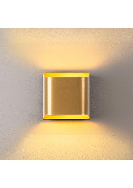 Bera Çift Yönlü Metal Aplik Parlak Gold, Rustik Dekoratif Duvar Lambası BERA-15306 indirimleri