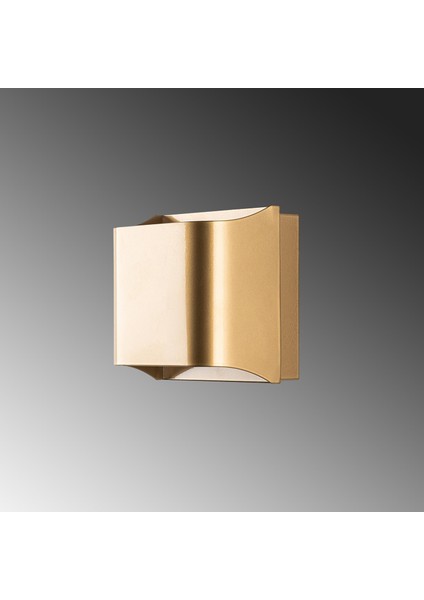 Bera Çift Yönlü Metal Aplik Parlak Gold, Rustik Dekoratif Duvar Lambası BERA-15306