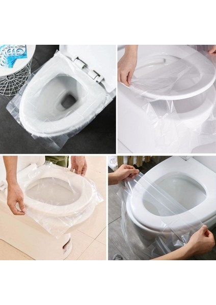 ® 50 Adet Kullan At Pratik Kullanımlı Hijyenik Klozet Kapağı Poşeti fırsatları