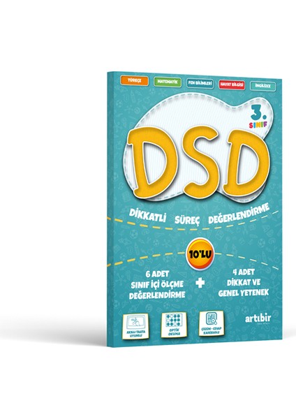 3. Sınıf Dikkatli Süreç Değerlendirme (Dsd) 10lu Deneme Sınavı Tüm Dersler