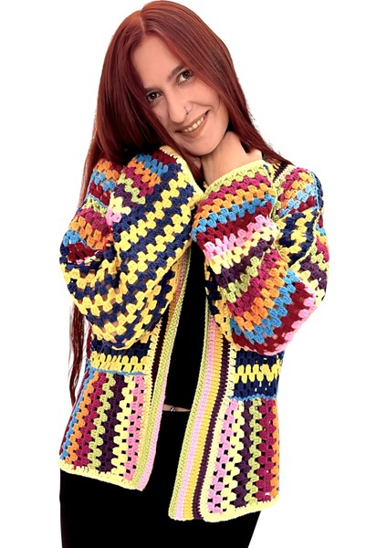 Colorfull El Örgüsü Kadın Hırka fiyatları