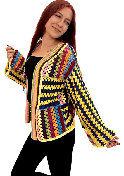 Colorfull El Örgüsü Kadın Hırka fırsatları