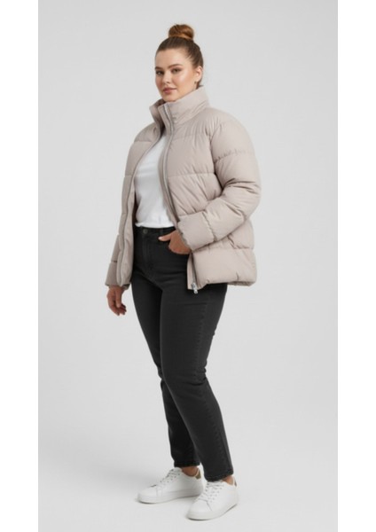 Kadın Şişme Mont Silikon Elyaflı Su Itici Kumaş fiyatları