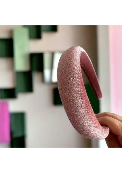 Kadife Pudra Renk Az Bombeli Saç Tacı fiyatları