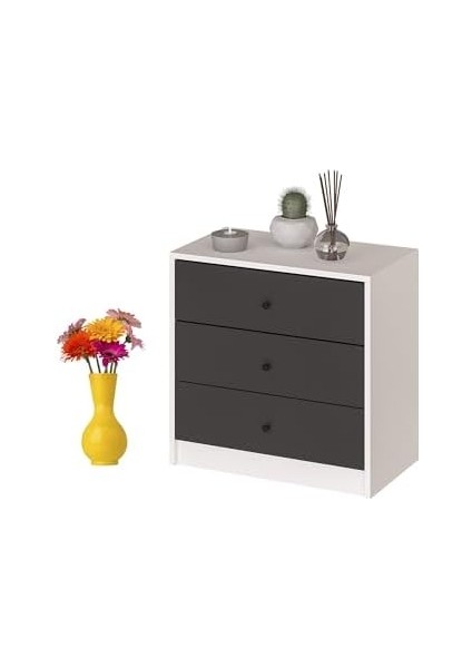 3 Çekmeceli 2 Renkli Şifonyer fiyatları