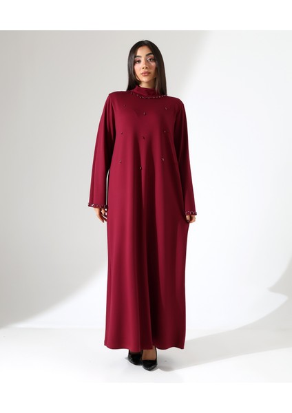 Kadın Taş Detay Davet Büyük Beden Elbise