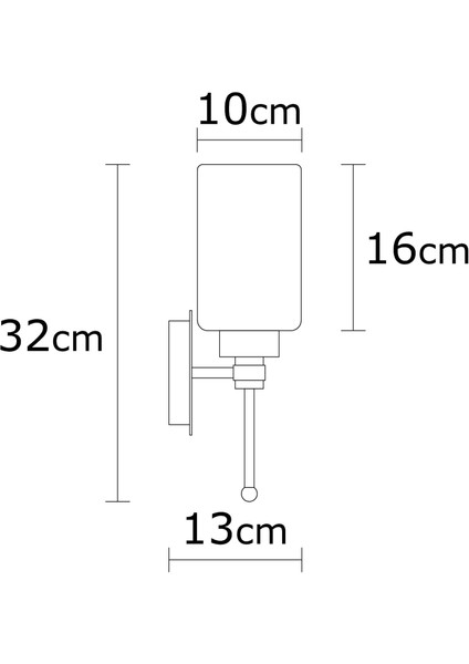Balcova Modern Tekli Cam Aplik Krom, Dekoratif Duvar Lambası BALCOVA-N-344 fiyatları