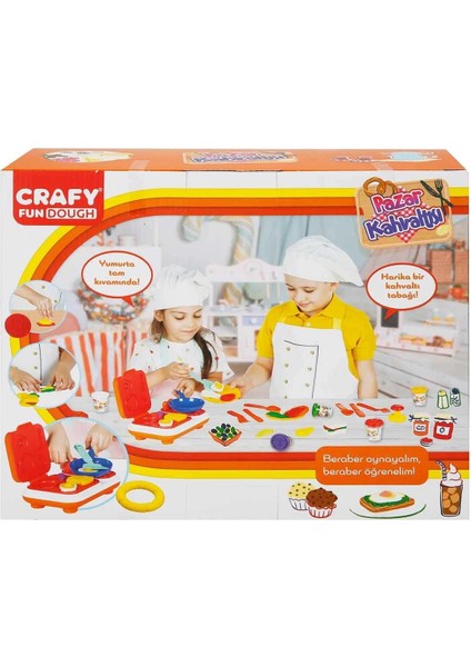 Crafy Pazar Kahvaltısı Oyun Hamuru Seti 23 Parça modelleri