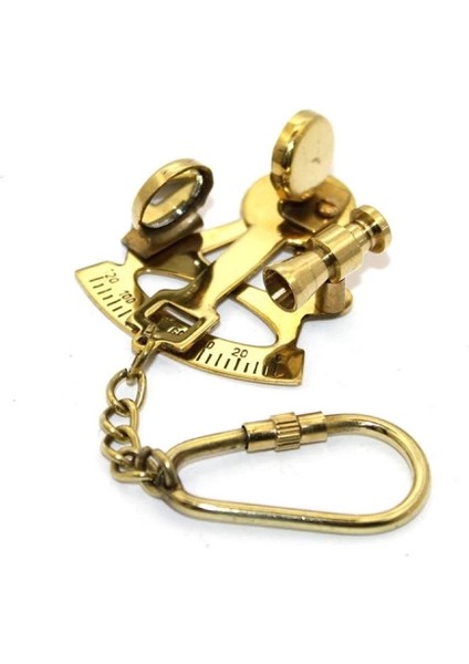 Pirinç Sekstant Anahtarlık