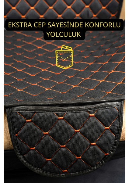 Terletmez Ergonomik Ototurco Koltuk Kılıfı-Minderi (7 Parça) - 5 Koltuk Araç Tam Set