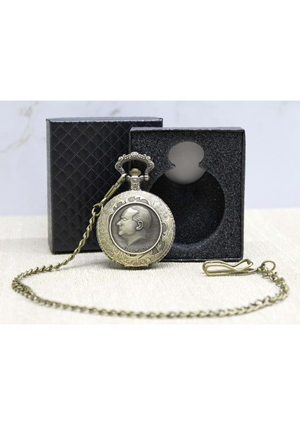 Kişiye Özel Kutulu Atatürk Köstekli Saat