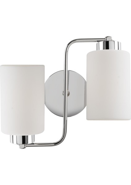 Balcova Modern Ikili Cam Aplik Krom, Dekoratif Duvar Lambası BALCOVA-N-346 fiyatları