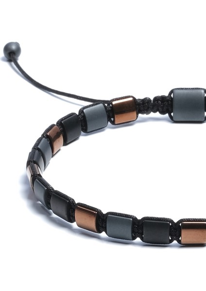 Hematit Doğal Taş Bileklik, Unisex Bileklik, Tasarım Bileklik İpli Ayarlanabilir modelleri