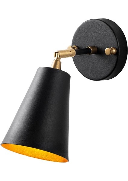 Evander Hareketli Başlık Tekli Aplik Siyah, Modern Metal Sıvama Dekoratif Lamba EVANDER-13191 fırsatları
