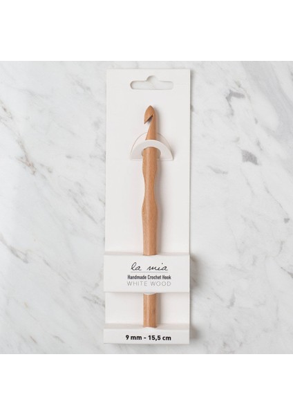 La Mia Whitewood 9 mm 15.5 cm Ahşap Yün Tığ