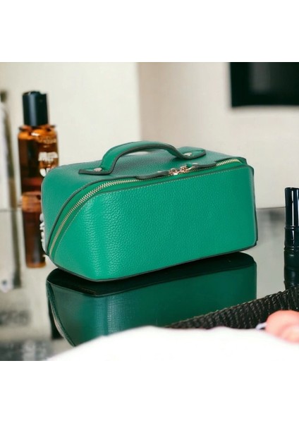 Ella Kadın Seyahat Kozmetik Bakım Makyaj Çantası Organizer Yeşil fiyatları