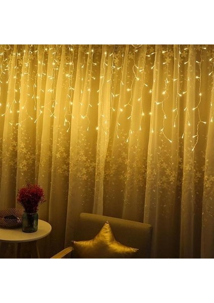 ® 8 Fonksiyonlu 16 Saçaklı Perde LED 3 x 1 (Günışığı) fiyatları