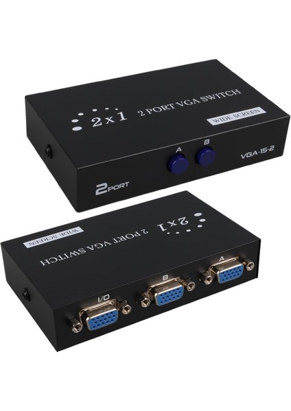 PM-4263 2 Port Giriş 1 Çıkış Manuel VGA Splitter Toplayıcı Switch (2 Pc 1 Ekran) fiyatları