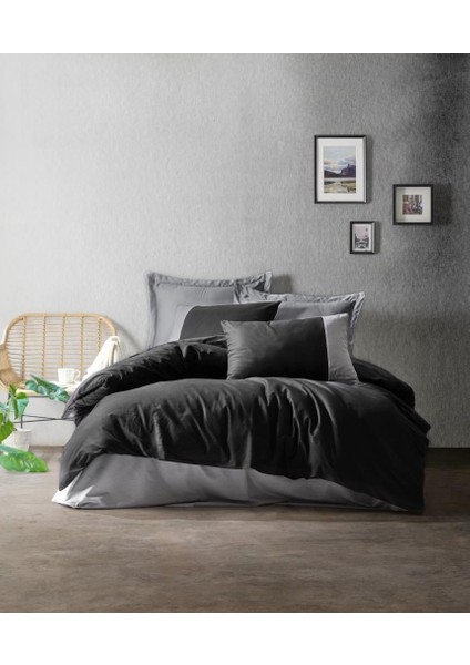 Çift Kişilik Nev Takımı Siyah Gri
