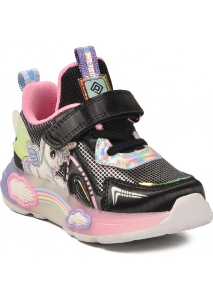 Siyah Cırtlı Çocuk Spor Ayakkabı 1986 P