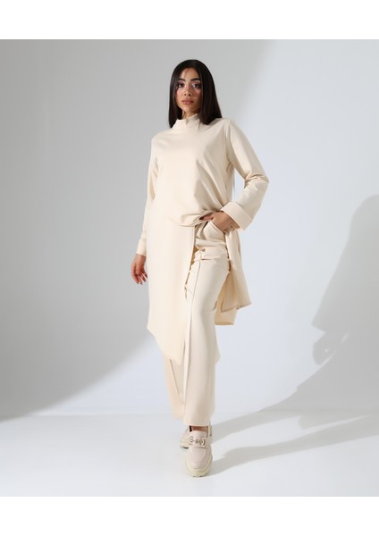 Kadın Asimetrik Boğazlı Iki Parça Büyük Beden Pamuk Takım indirimleri