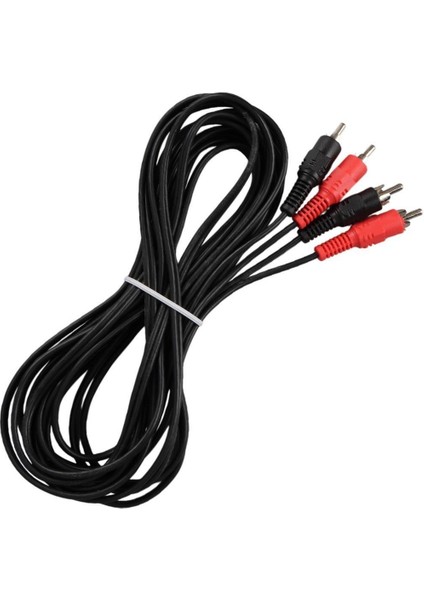 PM-428 Siyah 5 Metre 2 Rca + 2 Rca Kablo