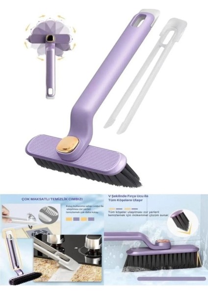 360 Derece Döner Başlıklı Dar Alan Ölü Köşeler ve Çatlak Temizlik Fırçası Cımbızlı Detay Temizlik fiyatları