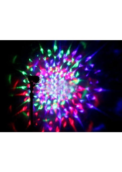 Renkli LED Döner Başlıklı Disko Ampulü