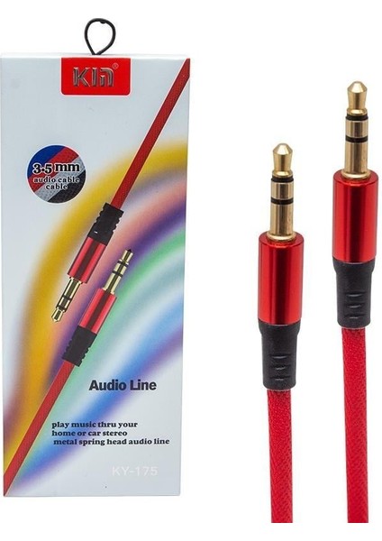 PM-3777 3.5 mm Erkek/erkek Kırmızı Stereo Aux Kablo fiyatları