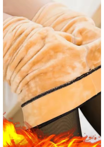 Kadın Siyah Termal Külotlu Çorap – Içi Polarlı Peluşlu, Sıcak Tutan, Kışlık Kalın Model (S/m - L/xl) fırsatları