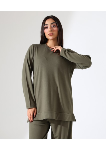 Kadın Yün Viskon Büyük Beden Tunik