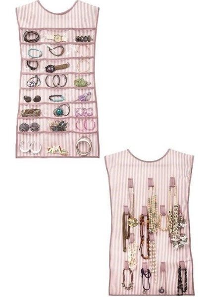 ® Elbise Şeklinde Takı Düzenleyici Iki Taraflı Mücevherler ve Takılar Için Takı Organizer fırsatları