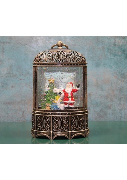 Yılbaşı Temalı Işıklı Müzikli Kar Küresi Model 4