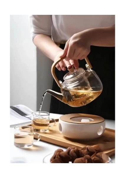 Ahşap Saplı Cam Filtreli Demlik fiyatları