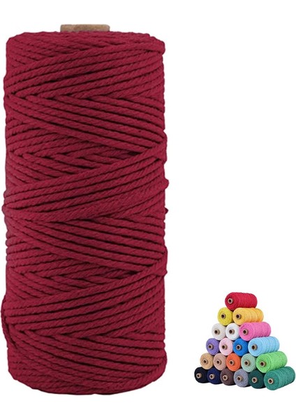 Pamuk Makrome 2 mm Bordo