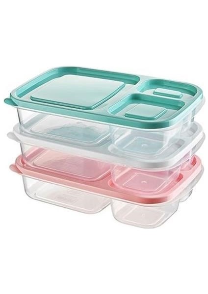 ® 3 Bölmeli Sefer Tası Pratik Kolay Gıda Diyet Saklama Erzak Kabı indirimleri