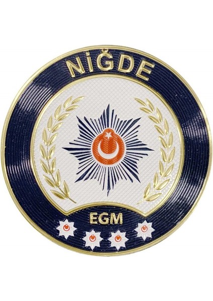 Niğde Polis Kol Arması 3D Plastik Tpu, Yeni Tip, Cırtlı, Standart Ölçü, 1.sınıf Kalite