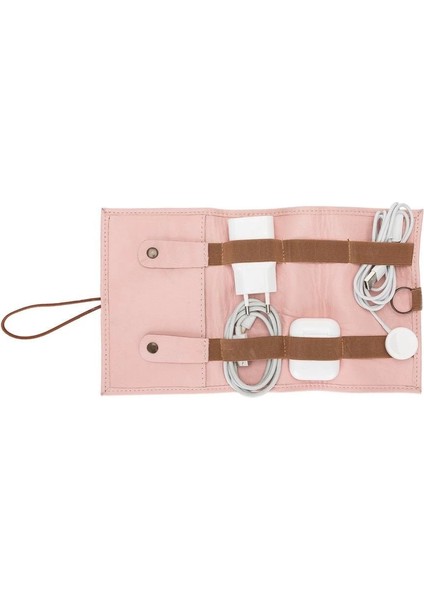 Deri Kablo Aksesuar Taşıma Çantası Nu2 Pembe indirimleri
