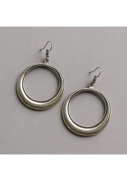 Halka Şekilli Kadın Küpe Çift Adet Gümüş Kaplama El Yapımı Küpe modelleri