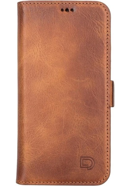 Apple iPhone 13 Pro Uyumlu Deri Cüzdanlı Kılıf Karamel fiyatları