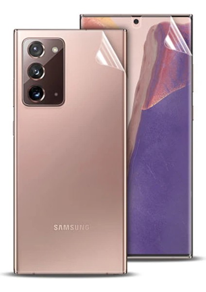 Sm Galaxy Note 20 Film Ön Arka Full Koruyucu Membran Nano Hidrojel Koruyucu Set-(57 - A392H768-M13