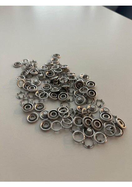 10.5mm Delikli Paslanmaz Klikıt Çıtçıt 100 Adet Takım