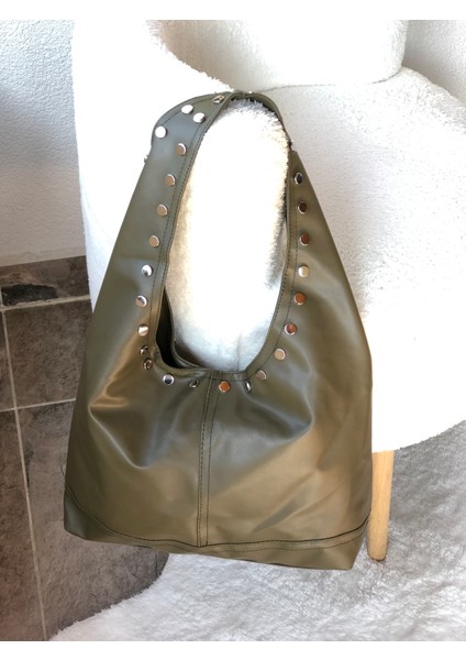 Zımba Detaylı Yumuşak Deri Omuz Çantası indirimleri