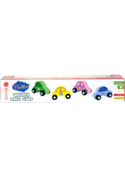 Playwood Ahşap Yarış Arabası 4'lü Paket fiyatları