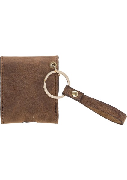 Apple Airpods 2.nesil Uyumlu Deri Kılıf Mai Snap G2 Antik Kahve modelleri