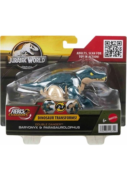 HLP05 Jurassic World Değişim Serisi - Çifte Tehlike Dinozor Figürleri