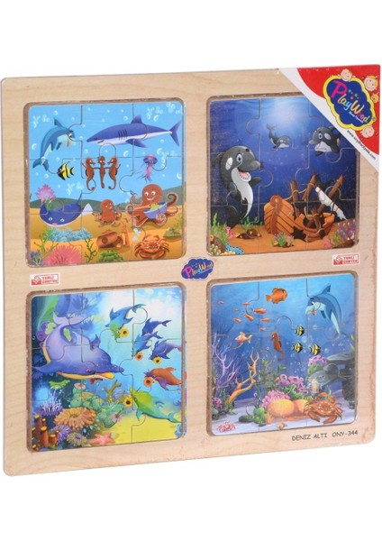 ONY-343/344/345/346 Ahşap Eğitici 4'lü Puzzle -Onyıl fırsatları